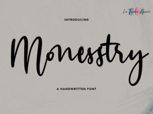 Monesstry Aesthetic Handwritten Fonts