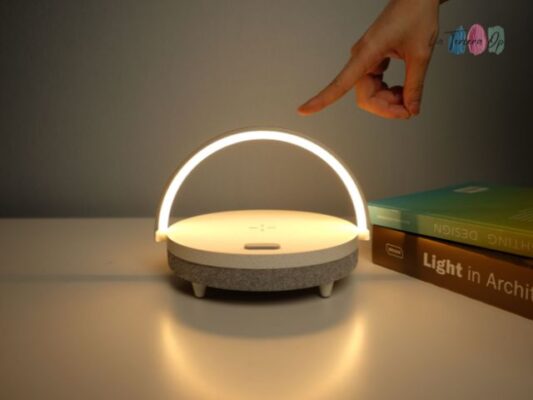 EZVALO LED Bedside Lamp with Wireless Charger
